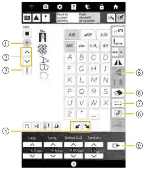 Point de culture ubiquiné Point décaienti de caractère 100% ① ② ③ AB ABC abc t=9, &7 A B C D F G H I K L M N P Q R S U V W X Z - ⑤ ⑥ ⑦ ⑧ ④ Long Select G/D Tension 10.5 mm 9.6 mm 0.00 mm 3.6 ✓ ✓ ✓ ✓