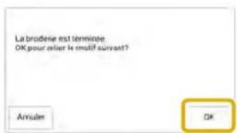 La brodeise est terminée OK pour relier le motif suivant? Amuler OK