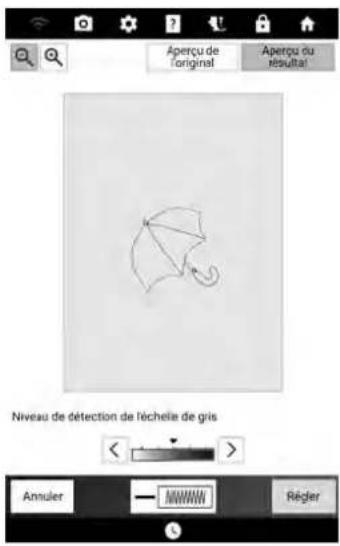 Aperçu de l'original Aperçu du résultat! Niveau de détection de l'échelle de gris Annuler Règer