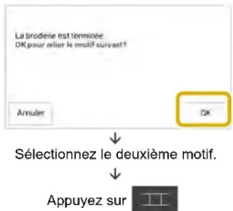 BABY LOCK Radiance - Exemple : lors de la connexion de deux motifs - 2