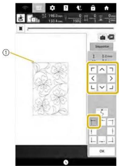 198.0 mm 133.4 mm 1502 0 0 1 0 mm 2 mm ① Interposition 0.0 mm < > > L V J OK