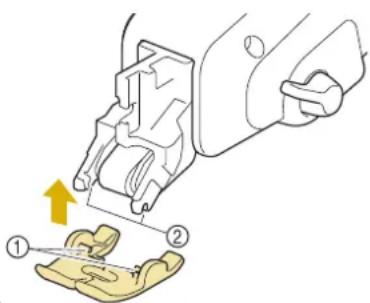 BABY LOCK Radiance - ■ Fixation/Retrait du Pied - 1