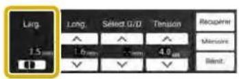 Larg 1.5 mm Long Select G/D Tension Recuperer ↑ ↑ ↑ 1.6 mm 4.9 mm ✓ ✓ ✓ Minutes Reset