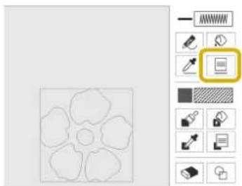 BABY LOCK Radiance - Appuyez pour définir les types de traits, les types de points et les couleurs. - 1