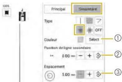 Principal Sinoconstaire Type OFF Couleur Select Position de ligne secondaire 0.00 mm Espacement 5.00 mm