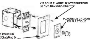 VIS POUR PLAQUE D'INTERRUPTEUR (2) NON NECESSAIRES PLAQUE DE CADRAN EN PLASTIQUE E POUR UN PLUSIEURS FOURNE AVEC