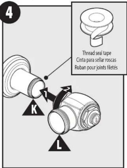 Thread seal tape Cinta para sellar roscas Ruban pour joints filetés 4 K L