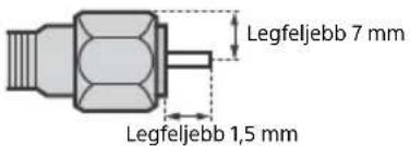 Legfeljebb 7 mm Legfeljebb 1,5 mm
