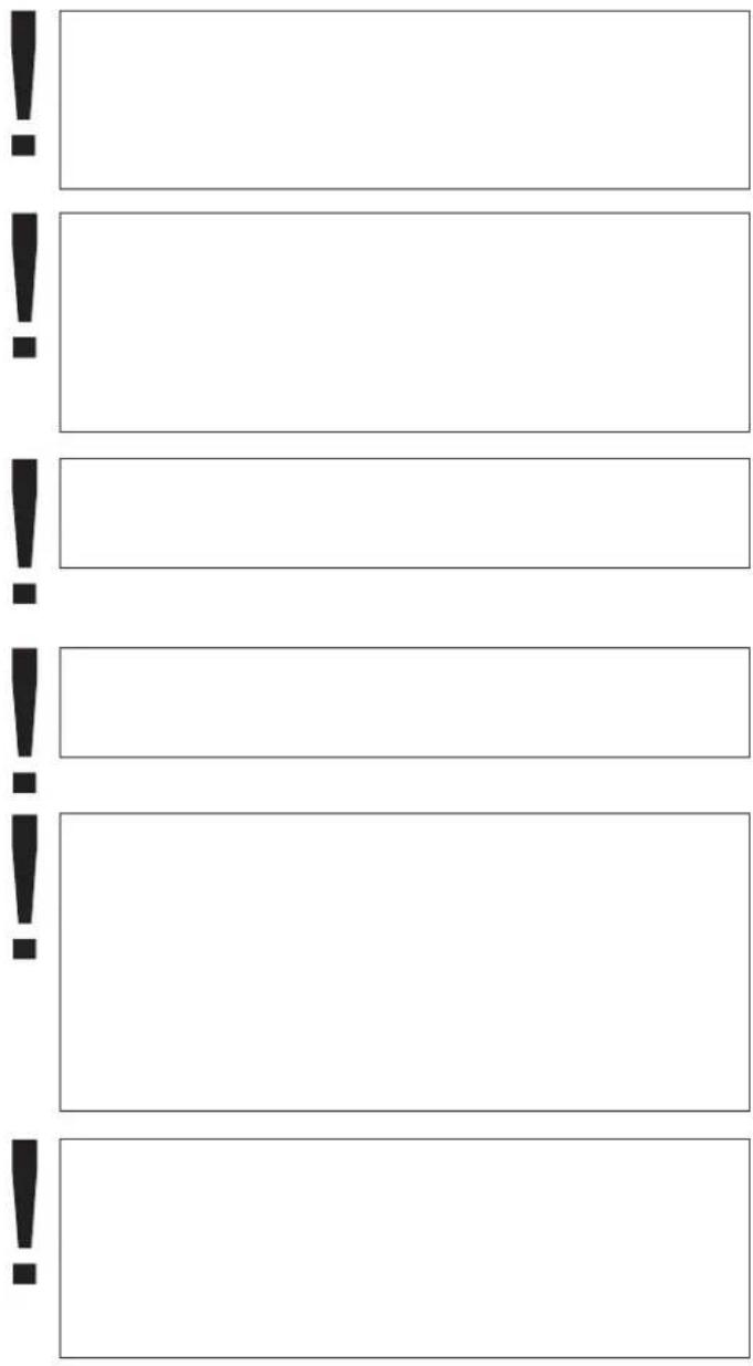 Image containing a list of black exclamation marks vertically aligned on white background, likely indicating warning or error message.