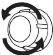 Abstract circular diagram with three curved arrows indicating rotational or cyclical motion (no text or symbols)