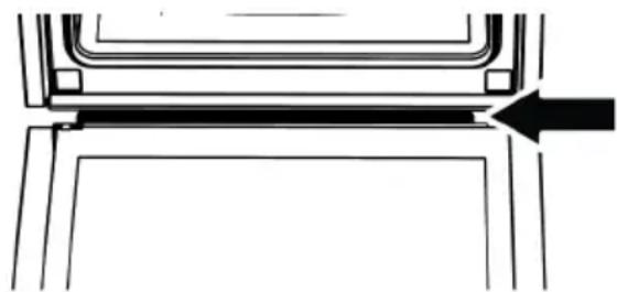 Pure technical line drawing of a mechanical component with an arrow indicating direction (no text or symbols)