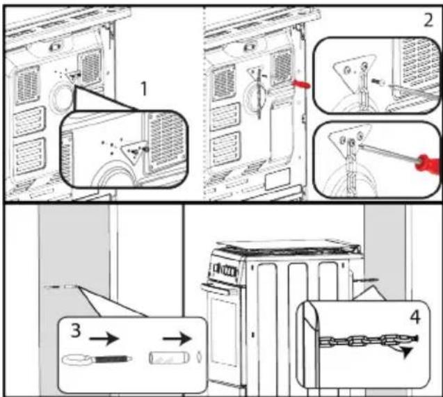 BEKO FBM6202A - Als uw product 1 veiligheidsketting heeft; - 1