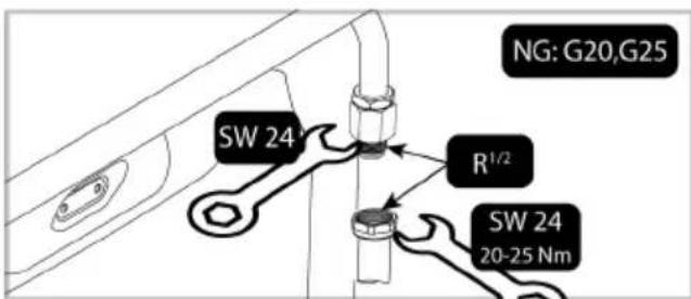 NG: G20, G25 SW 24 R¹/² SW 24 20-25 Nm
