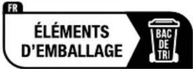 Éléments d'emballage : bac de tri.