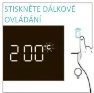 STISKNĚTE DÁLKOVÉ OVLÁDÁNÍ 2.00°C