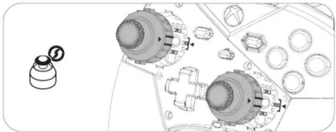 Technical diagram of a mechanical assembly with two circular components and directional arrows indicating motion (no text or labels)