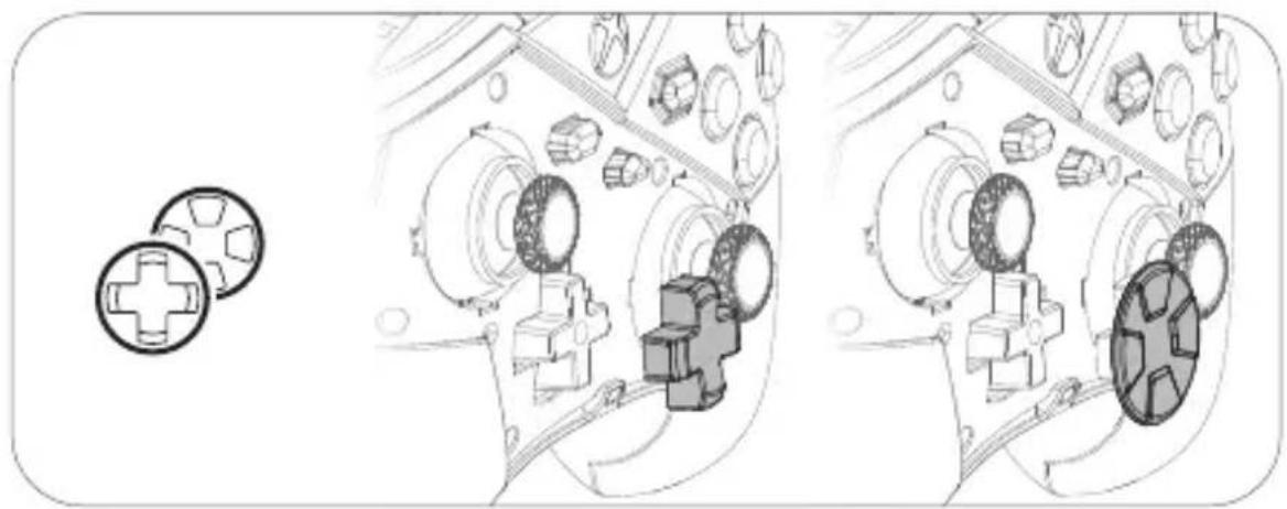 Technical illustration of a mechanical assembly with cross-shaped components and internal gears (no text or symbols)
