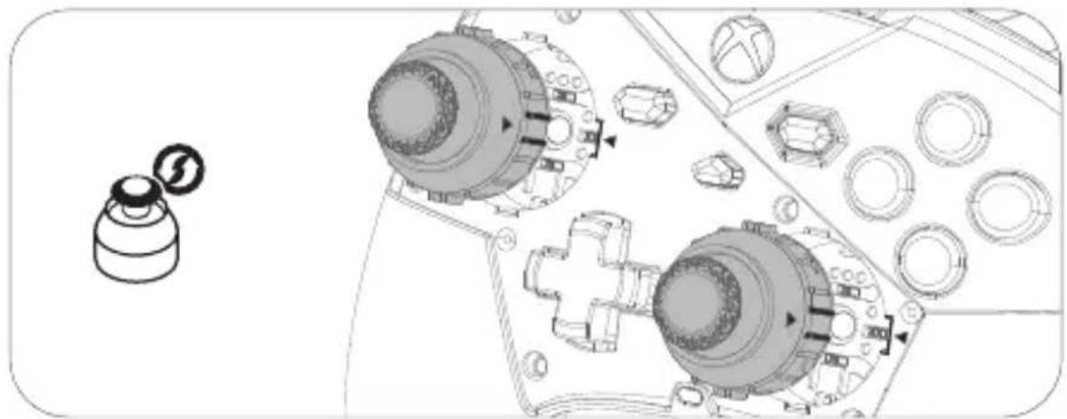 Technical diagram of a mechanical assembly with two circular components and directional arrows indicating motion (no text or labels)