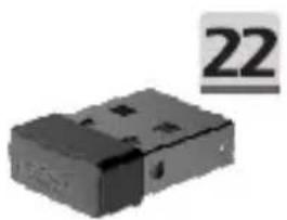 Black rectangular electronic component with a number 22 visible (no text or symbols on the body)