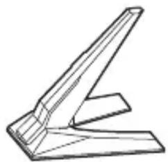 Forme géométrique 3D pure ressemblant à un support plié ou angulaire (sans texte ni symboles)