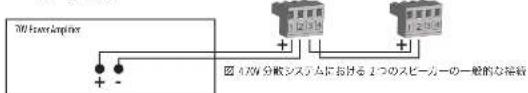 50 Hz earplifier 图 470 分散システムにおける 1つのスピーカーの一般的な接続