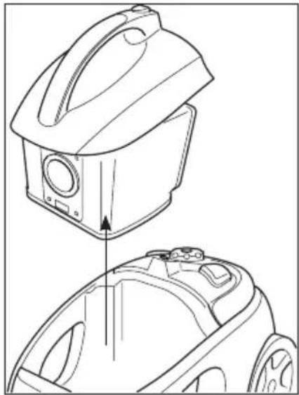 Technical line drawing of a mechanical device with top and side views (no text or symbols)