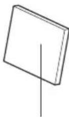 Technical line drawing of a mechanical component with a grid-patterned inset showing internal structure (no text or symbols)