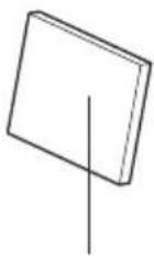 Technical line drawing of a mechanical component with a grid-like structure emerging from it (no text or symbols)