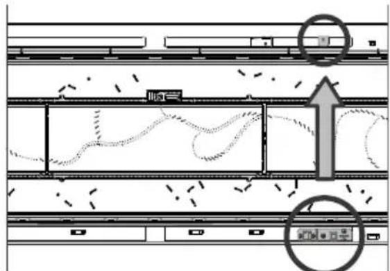 Technical diagram showing airflow or ventilation system with labeled components and directional arrows
