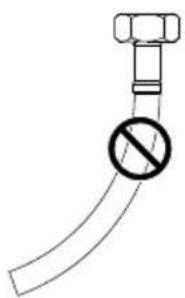 Simple line drawing of a pipe with a prohibition symbol (no text or labels)