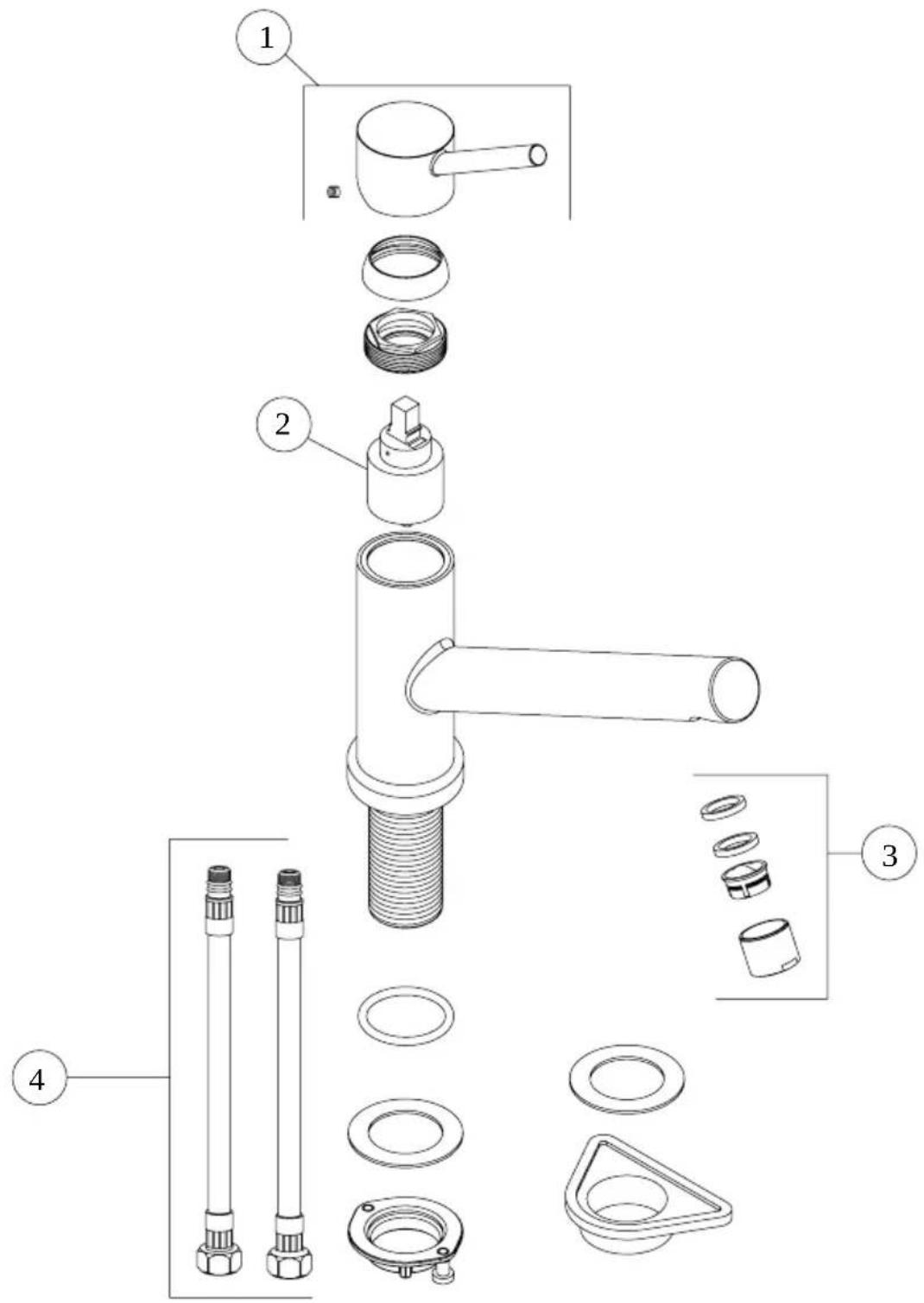 Exploded view diagram of a mechanical assembly with numbered parts for identification