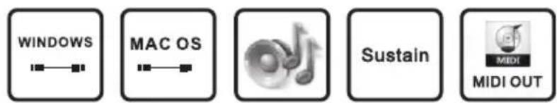 WINDOWS MAC OS Sustain MIDI MIDI OUT