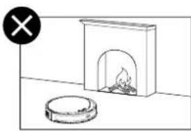 Simple line drawing of a fire pit and a circular object on a floor, with no text or symbols present.