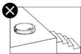 Simple line drawing of a mechanical setup with a circular component and stepped blocks (no text or symbols)