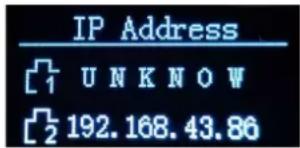 IP Address [1] UNKNOW [2] 192.168.43.86