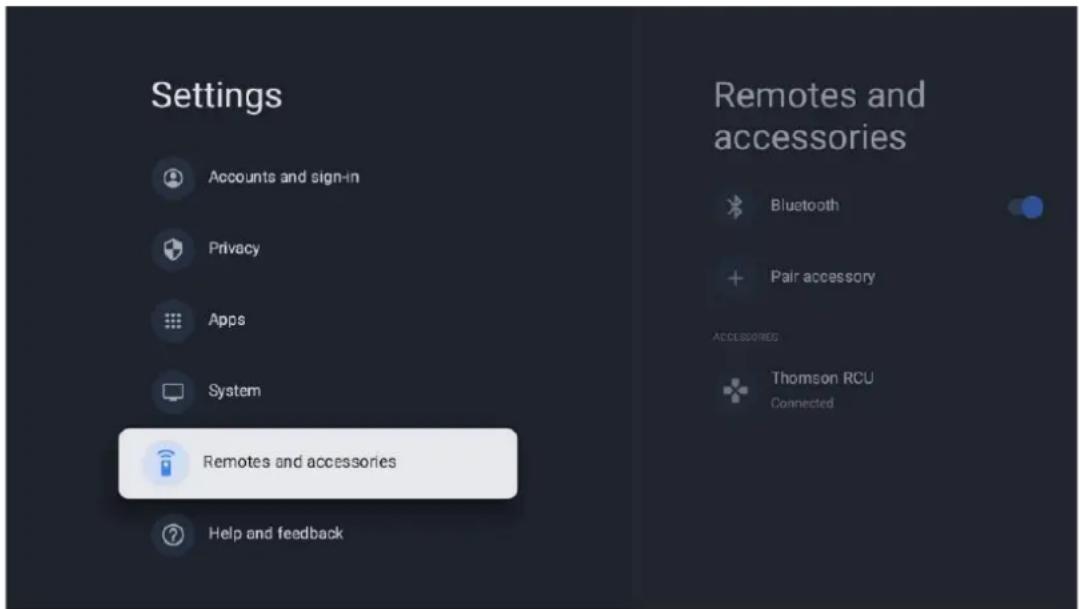 THOMSON 50UA5S13W - Télécommande et accessoires - 1