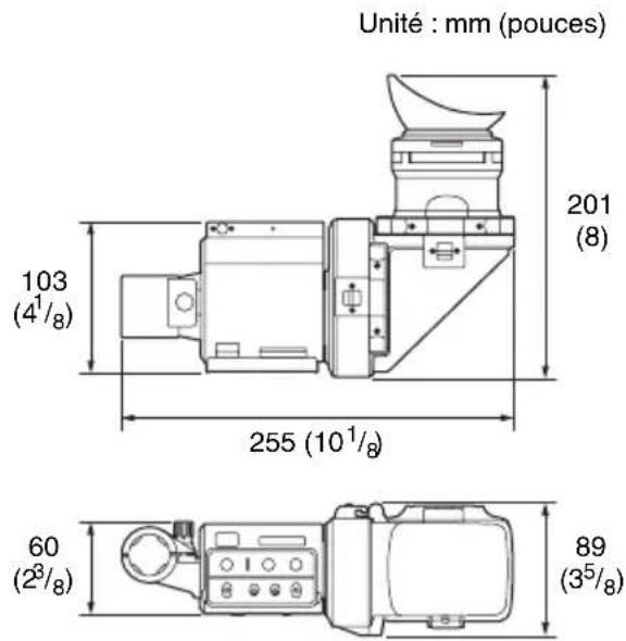 Unité : mm (pouces) 103 (4¹/₈) 255 (10¹/₈) 201 (8) 60 (2³/₈) 89 (3⁵/₈)