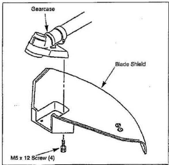 Gearcase Blade Shield M5 x 12 Screw (4)