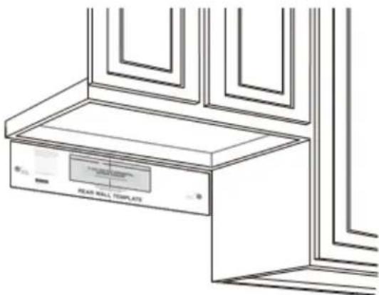 Summit MHOTR243SS - Installation Instructions for Outside Back Exhaust Preparing the REAR Wall Template - 1