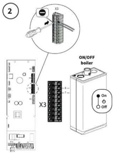 2 X3 ON/OFF boiler On Off X3