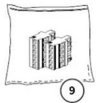Illustration of two stacked books inside a bag, with a circled number 9 below (no text or symbols on the books or bag)