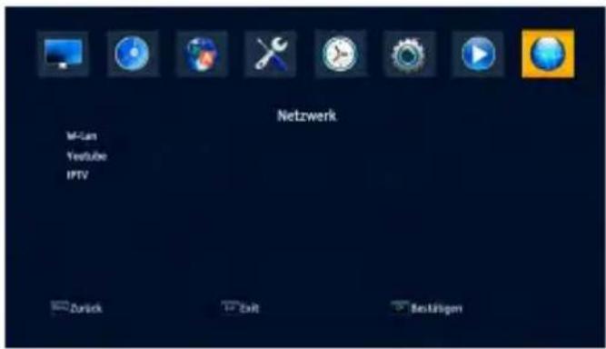 Netzwerk M-Laws YouTube IPTV Zurück Exit Bestätigen
