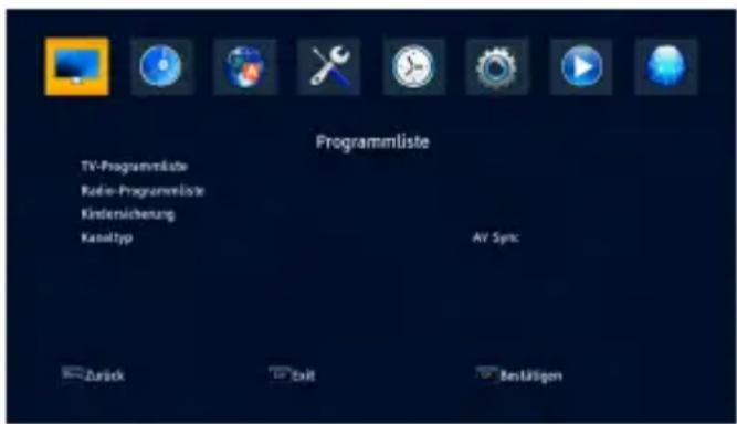 MEGASAT HD 644 T2 - TV channel list - 1