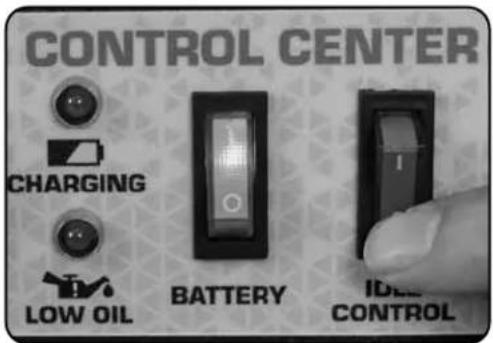 CONTROL CENTER CHARGING LOW OIL BATTERY IDLE CONTROL