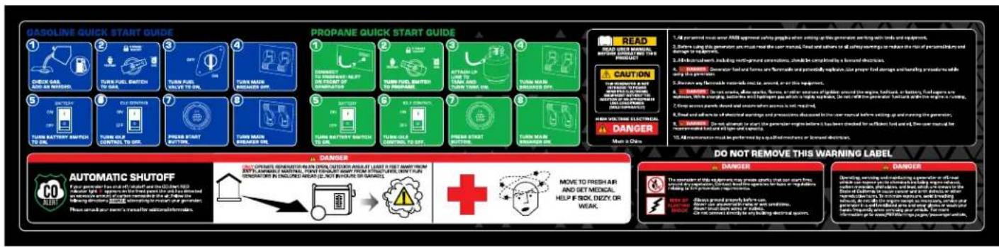 BASOLINE QUICK START GUIDE 1 CHECK GAS AND AS WINDS 2 TURN FUEL SWITCH TO OIL 3 TURN FUEL VALVE TO OIL 4 TURN MAIN BREAKER ON 5 TURN BATTERY SWITCH TO OIL 6 TURN CONTROL TO OIL 7 PRESS START BUTTON 8 TURN MAIN BREAKER ON PROpane QUICK START GUIDE 1 CONNECT TO PREPARED IN-PT OR CHAPY OR COMPENSATION 2 TURN FUEL SWITCH TO PROPANE 3 ATTACH UP LINE TO RUN AND TURN TURK ON 4 TURN MAIN BREAKER ON READ READ OVER MANUAL BUTTERING THIS PRODUCT CAUTION FOR VOLTAGE ELECTRICAL DANGER Make a Ohio 1. All per-manual motor under ADOI approved safety pipeline when setting up the generation setting with hands and equipment. 2. Butus is using this generation set must read the car manual, fuel and fuels at all using warning to reduce the risk of personal/family and family members. 3. Multimodular work, including northward movements, should be completed by a trusted decision. 4. Reason: Generator fuel and cars are thermally and potentially expirations. Use proper fuel storage and handling procedures while using the generator fuel. 5. Because any thermally electric motor use, are not an option, or the equipment. 6. Reason: On track, after speed, faster, more inverter units of lighter engine, backpack, or battery fuel systems are excellent, while charging, battery and gas pump parts are highly expirates. (No other generator fuel and car engine is necessary). 7. Keep power supply, feed and water savings are limited required. 8. Load and load will be obtained upon request and preconditions decreased in the car manual before setting up and moving the generation. 9. Reason: Do not advance in start the parameter engine before it has been checked for if a factor fuel and if the car manual for the recommended fuel and light and equipment. 10. All maintenance must be performed by a qualified mechanism or licensed decision. DANGER DO NOT REMOVE THIS WARNING LABEL JUN GANGER AUTO CHAPES GENERATIONS ARE IN _ROWN CUSTOBER ONLY AT LEAST 9 MHz FROM EQUITY & COMMUNIT MATERIAL POINT FORWARD SHAP FROM STRUCTURES ONLY FROM GENERATIONS IN EXERCISES ARE IS NOT AVAILABLE OR AVAILABLE MOVE TO FRESH AIR AND GET MEDICAL HELP IF SICK IDZY OR WEAK. COALERT The standard of this requirement may prove specialty that can start free air or open air. Consider the best air quality of the products is suitable for regulations that will be provided as a replacement. SET OF THE standards will be used to allow the product to ensure that the standard of this requirement is not suitable for regulations that will be provided as a replacement. Please send your owner's transfer to national information. DANGER Don't favor this requirement to provide a suitable product or offer for regulations that will be provided as a replacement. Please send your owner's transfer to national information. DON'T FOR YOUR INFORMATION Do you need your own your own information.