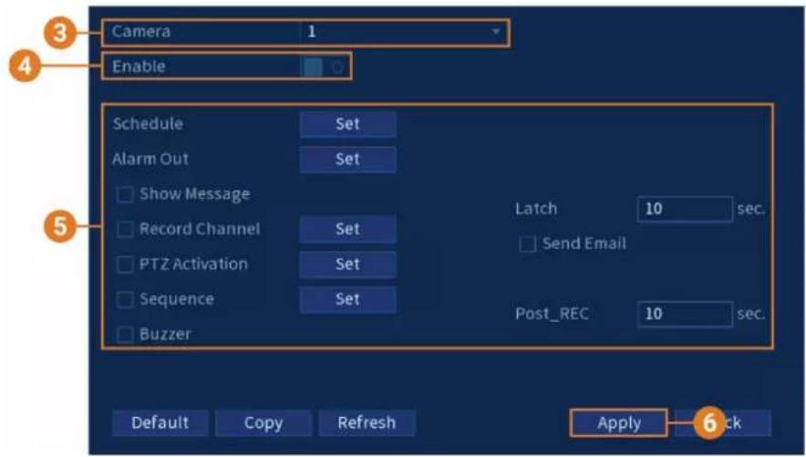 Lorex N863B - Pour configurer les réglages d'une perte de vidéo : - 1