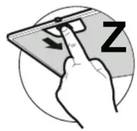 Hand holding a smartphone with a finger pointing at it, enclosed in a circular frame (no text or symbols).