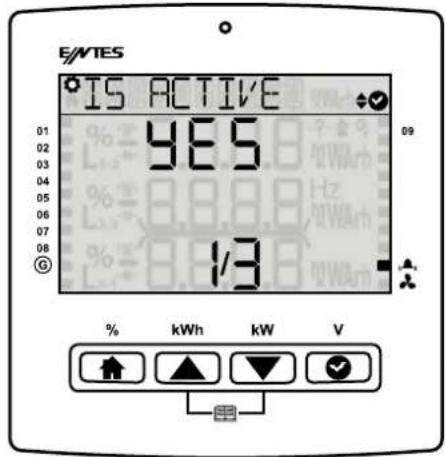 E/NTES IS ACTIVE YES 1/3 % kWh kW V