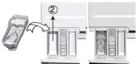BEKO WUE 6512 XWST - Folyékony mosószer használata, amennyiben a termék folyékony mosószer tartó adaptert is tartalmaz: - 1