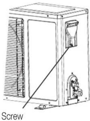 Technical line drawing of a mechanical device with labeled 'Screw' (no other text or symbols)